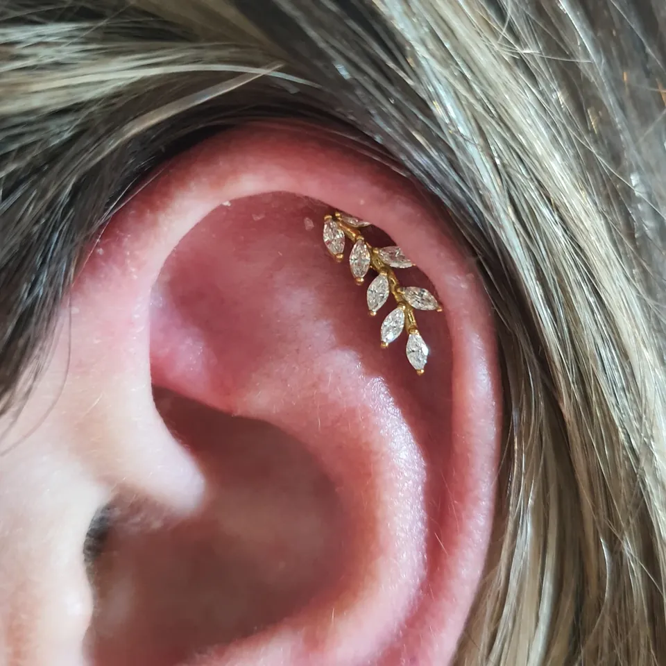 Helix com folha dourada